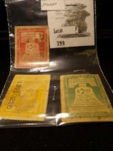Pack of three World War II Motor Vehicle Stamps.