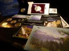 National Parks: Yosimite, Yellowstone, Hotsprings and Grand Canyon with gold-plated & Hologram Coins