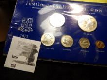 1973 British Virgin Islands Franklin Mint Set in original holder, only 18,000 issued, the Dollar Coi