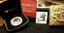 2012 Australian Lunar Year of Dragon Coin in original box.