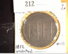 Barnsley Jackson & Lister (1812) Great Britain One Penny Token. W-11.