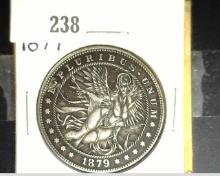 1879 CC Fantasy Morgan Silver Dollar, depicting Angel.