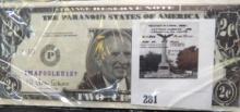 Pad of Ross Perot 2c Parody Banknotes.