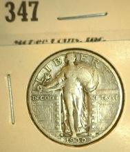 1930 S Standing Liberty Quarter, Fine.