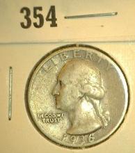 1936 S Washington Quarter, VG.