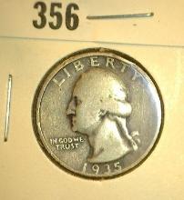 1935 D Washington Quarter, Good/AG.