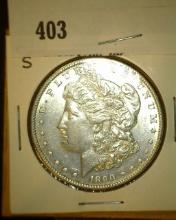 1890 S Morgan Silver Dollar, EF.