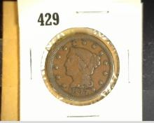 1847 U.S. Large Cent, VF.