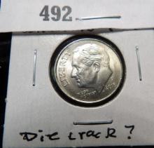 2015P Large Die Crack Error Through Roosevelt's Head  BU.