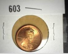 1998 P Lincoln Cent Brilliant Uncirculated Mint Error Lincoln Cent, Struck outside the hub with poss