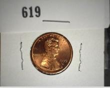 1999 D Lincoln Cent Brilliant Uncirculated Mint Error Lincoln Cent, Struck outside the hub with poss