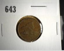 1858 SL U.S. Flying Eagle Cent, Very Good