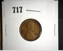 1925 P Lincoln Cent,Brown AU.