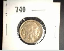 1913 D Type One Buffalo Nickel, EF.