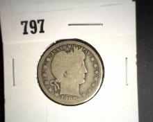 1900 S Barber Quarter AG+.