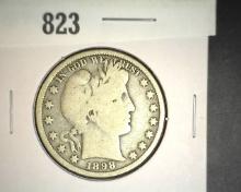 1898 P Barber Half Dollar.