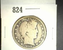 1898 D Barber Half Dollar.