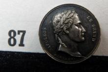 Napolean Le Grand Sterling Silver Proof High relief medal depicting the Arc de Triumph.