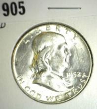 1952 D Franklin Half Dollar, Brilliant Uncirculated.