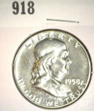 1958 P Silver Proof Franklin Half Dollar.