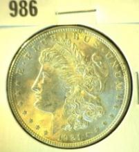 1921 P Morgan Silver Dollar, Brilliant Uncirculated.