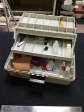 tackle box with gold finding miscellaneous inside