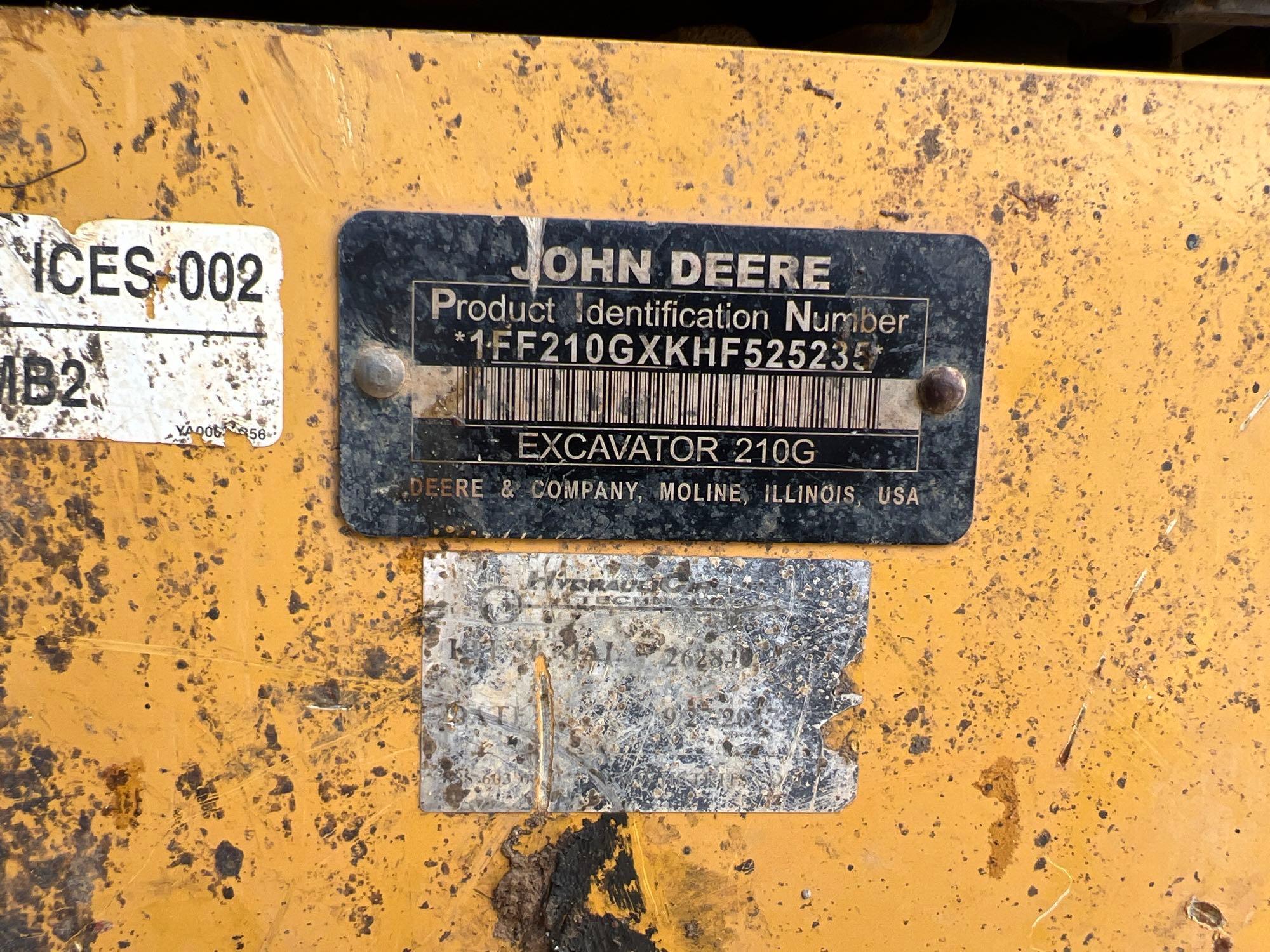 2017 JOHN DEERE 210G LC EXCAVATOR