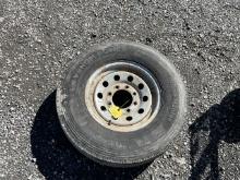 Used (1) 8 Lug Trailer Wheel / ST235 / 80-16 Tire