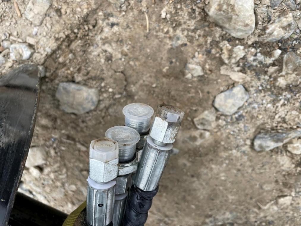 Lanty Mini Excavator Post Hole Digger w/ 12" Auger