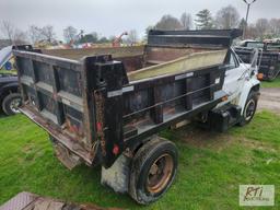 1986 Chevy Custom Deluxe truck, 10ft steel dump, dual axles, Chelsea PTO, gas, 136K miles,