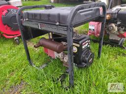 Coleman Maxa 5000 portable gas generator and Homelite 3in trash pump