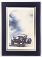 1963 Team Cobra Print Signed Carroll Shelby