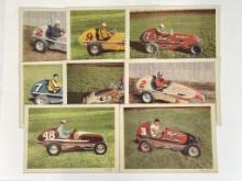 (8) 1940s Midget Auto Races Promo Program Cards