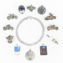 1970's Harley-Davidson Charm Bracelet Charms