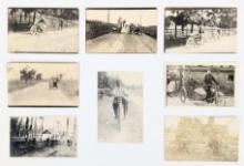 (8) 1910's-20's Real Photo Motorcycle Post Cards