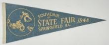 Orig. 1948 IL State Fair Motorcycle Races Pennant
