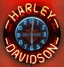 Custom Harley-Davidson Exposed Neon Clock