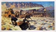 David Uhl Harley-Davidson "The Great Race" Giclee