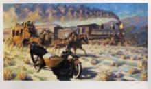 David Uhl Harley-Davidson "The Great Race" Giclee