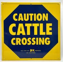 Vintage SST BK Cattle Crossing Advertising Sign