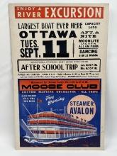 1950s-60s Avalon Steamer River Excursion Poster
