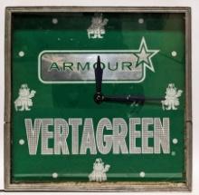 Vintage Armour Vertagreen Adv. Lackner Clock