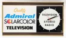Admiral Solarcolor Television Advertising Clock