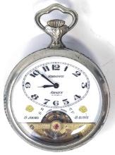 Swiss Arnex Hebdomas Open Escapement Pocket Watch