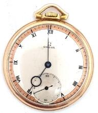 Vintage Swiss Omega Open Face Pocket Watch