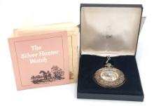 Franklin Mint The Silver Hunter Pocket Watch