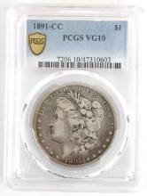1891-CC U.S. Morgan Silver Dollar PCGS VG 10