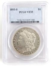 1893-S U.S. Morgan Silver Dollar PCGS VF 35