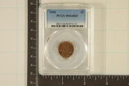 1954 LINCOLN WHEAT CENTS PCGS MS64RD