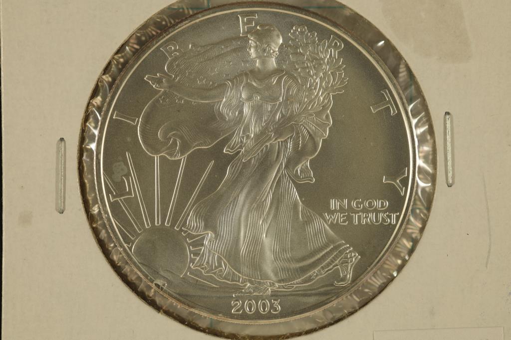 2003 AMERICAN SILVER EAGLE. BRILLIANT UNC